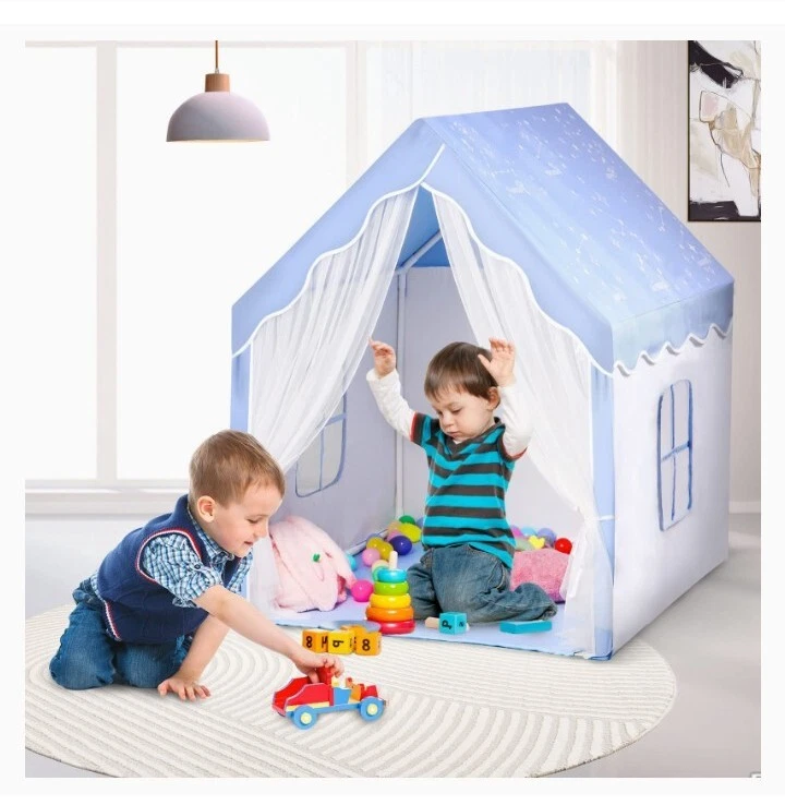 Tienda de campaña grande para niños, noche estrellada casa de juegos grande para niños - Brilla en la oscuridad Foto 2 de 4