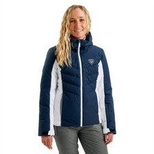 Rossignol Women's Snow Ski Jacket Navy Blue White Medium Waterproof MSRP 399