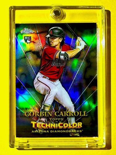 Corbin Carrol RARE ROOKIE CARD REFRACTOR TOPPS CHROME TECHNICOLOR RC INVESTMENT - Picture 6 of 8