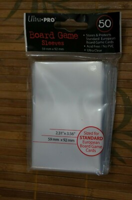 50xUltra-Pro Brettspielhüllen Standard Europa 59mmx92mm