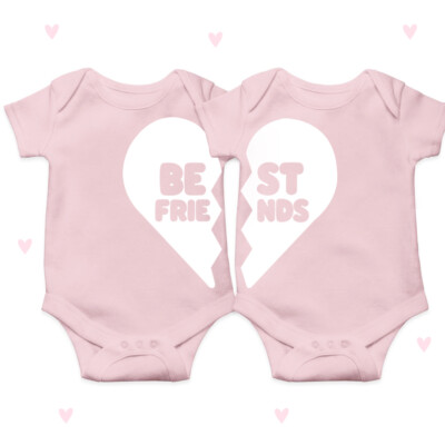 Best Friends Baby Grow Set Twin Besties BFF'S Baby Body