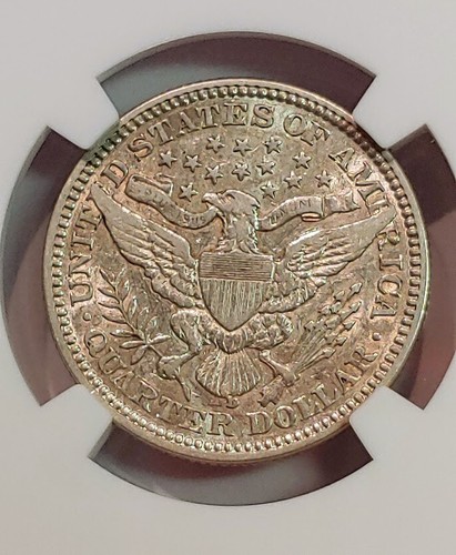 1916 - D/D Barber Quarter, Undergraded by NGC as VF30, Some mint luster - SL160 - Picture 4 of 4
