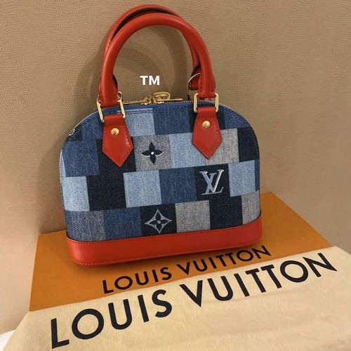 LOUIS VUITTON ALMA BB DENIM PATCHWORK 