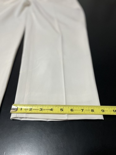 Dressbarn Dress Pants Sz 10 Ivory Lined Trousers Slacks Work Career Cropped - Picture 10 of 11