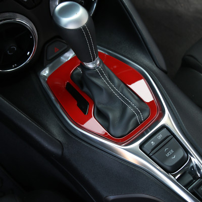 Red Gear Shift Panel Frame Cover Trim For Chevrolet Camaro 2017-2023 Interior