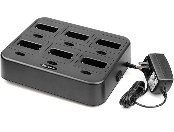 Retevis RT22 Walkie Talkie Charger, Six-Way Charger, Multi Unit Charging Station