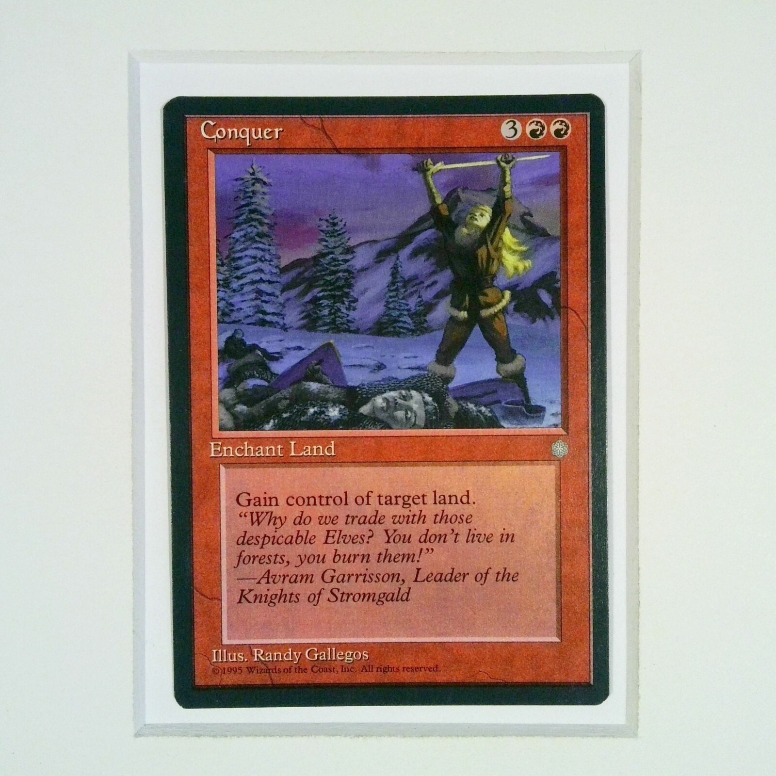 Conquer Ice Age 1995 Magic The Gathering MTG Uncommon Heavily Played