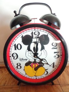 Walt Disney Mickey Mouse Giant Red Wall Floor Desk Clock Sold Out