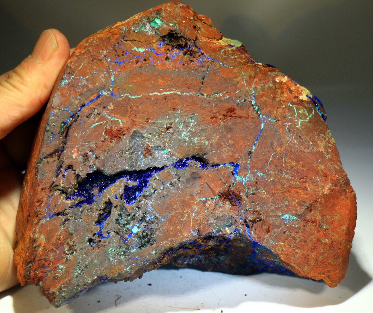 6 inch 3 lb 5.6 oz Azurite w/Malachite Cluster, Chizhou, China