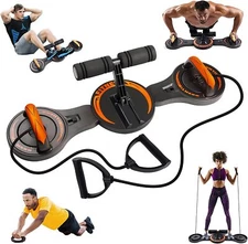 Push Up Board,Multi-Functional 2 in 1 Push Up Bar with Resistance Bands,Portable