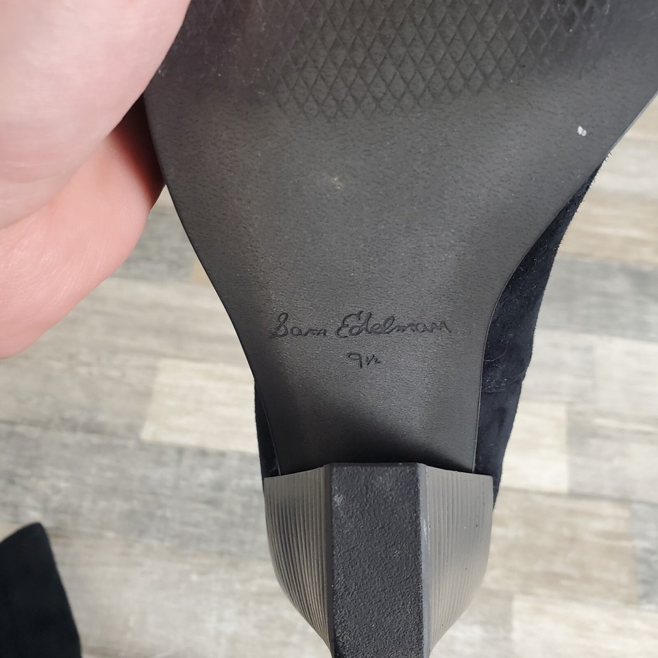 Sam Edelman Womens Mandey Western Ankle Boots Size 9.5 Black Pull On eBay