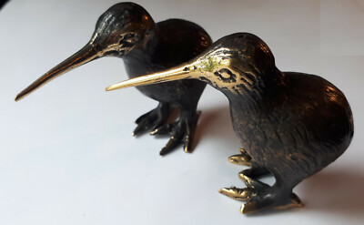 2er SET bronze Metall KIWI ca 8cm Vogel Neuseeland New Zealand Figur NEUSEELAND
