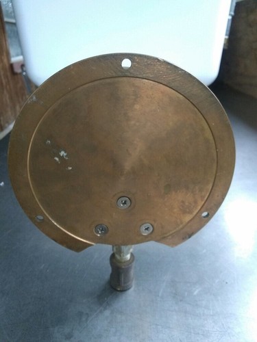 VINTAGE WEKSLER PHOSPHOR BRONZE 5” BLACK 0-60 psi PRESSURE GAUGE - Picture 3 of 4