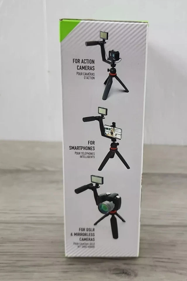 Kit de vlogging Go Viral Super Star Essential - Luz, trípode con control remoto y micrófono *NUEVO Foto 2 de 4