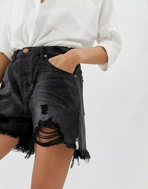 ONE TEASPOON Black legend Shorts Size 24 eBay