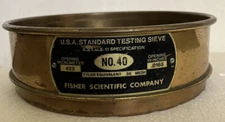 FISHER SCIENTIFIC USA STANDARD TESTING SIEVE SIZE 40