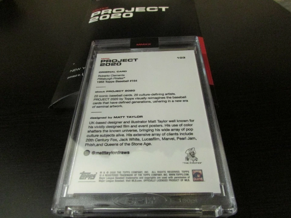 Topps Project 2020 Card #103 Roberto Clemente by Matt Taylor w/box In Hand - Image 3 of 4