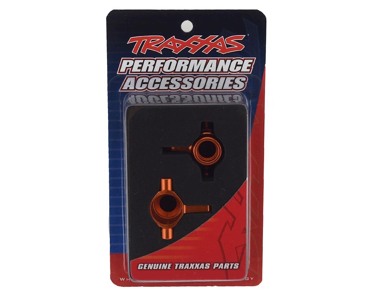 Traxxas 6837A Aluminum Steering Block Set Orange 4x4 Rustler Slash