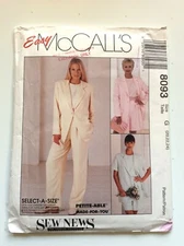 McCall's  8093  Misses' Jacket, Top, Pants And Shorts      Size G  (20,22.24)