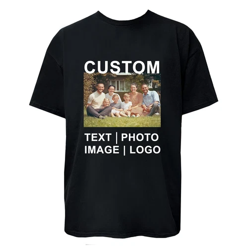 Custom Personalized T Shirt Print Your Logo Photo Text Custom Made Shirt Tee - product listing photo