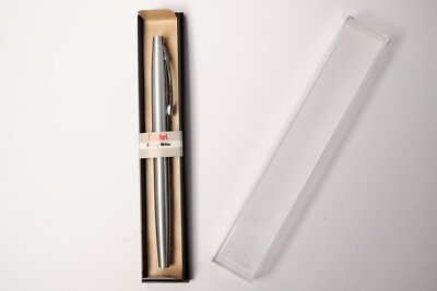 NOS PENTEL Rolling Writer in Präsentationsbox Silber Tintenroller Japan Neu 