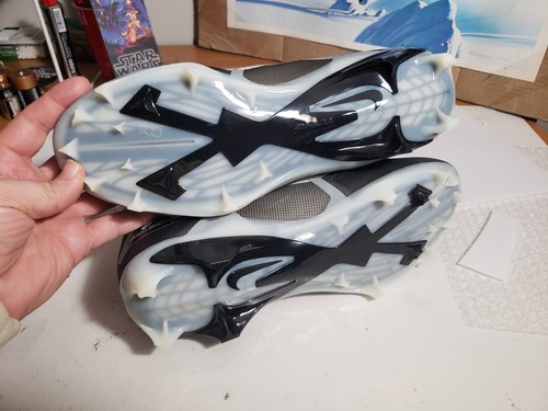 New Nike Alpha Menace Elite 3 Football Size 12 / CT6648 001 Black Hidden laces - Picture 8 of 10