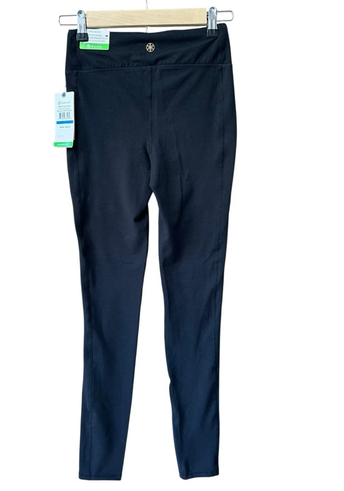 Leggings Giam para mujer XS The OM Fit Poppy Motto negros Foto 2 de 4