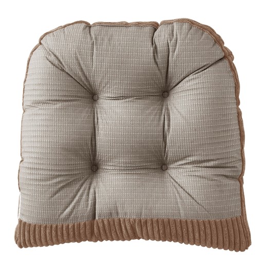 Sweet Home Collection 2 Piece Velvet Ribbed Non Slip Rocking Chair Cushion Set - Picture 21 of 21