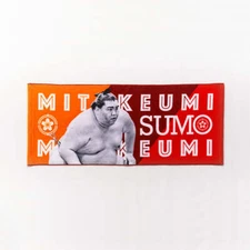 Sumo wrestlers colorful face towel illustration Imabari towel