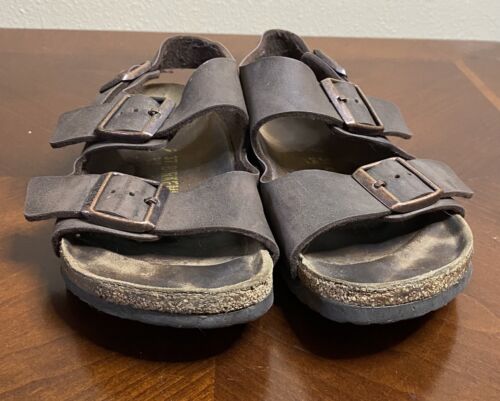 Birkenstock Damen Milano Stone Brown Birkibuc Fersenriemen Sandalen Größe 37 - Bild 2 von 9