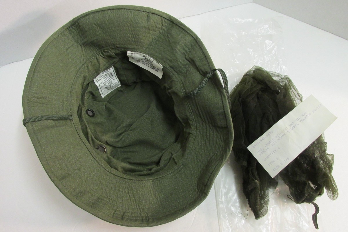 US Vietnam Era OD Jungle Boonie Hat 6 7/8 OG-107 1969 NOS In US Vietnam Era OD Jungle Boonie Hat 6 7/8 OG-107 1969 NOS In