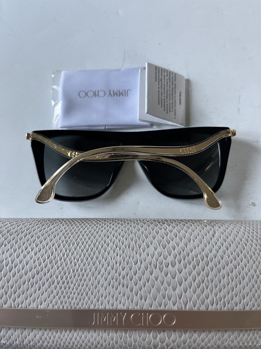 Jimmy Choo Black Gold Browline Ladies Sunglasses SUVI/S 807/FQ 58