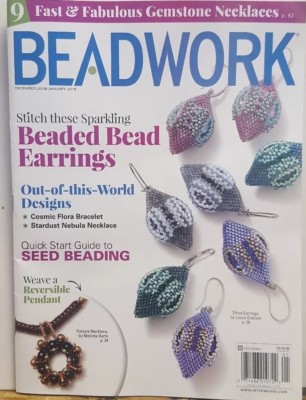 Beadwork Dec 2018 Jan 2019 Beaded Bead Earrings Seed Beading FREE SHIPPING  CB