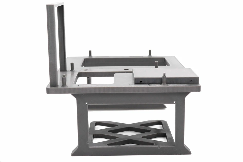 PC Test Bench mit GPU Support, SSD Fach 2,5'  PETG in Grau/Schwarz - Bild 3 von 4