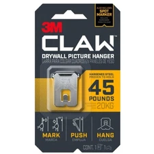 3M CLAW™ Drywall Picture Hanger, holds 45 lbs, 1 Hanger/Pack