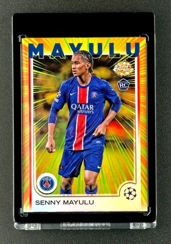 2024-25 Topps Chrome UCC - Senny Mayulu RC Radiating Rookie RR-6 PSG