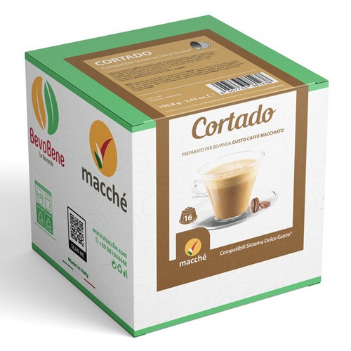 96 CAPSULE COMPATIBILI NESCAFE' DOLCE GUSTO CORTADO CAFFE' MACCHIATO MACCHE'