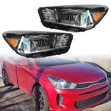 For 2018 2019 2020 Kia Rio Sedan Headlight Assembly Left Right Pair Halogen 