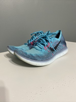 Nike Flyknit RN WomenÂ´s Sneakers Photo Blue / Pink 880844-400 Size 7 EUC | eBay
