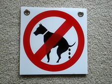 NO DOG POOP  8"X 8" Plastic Coroplast Sign with Grommets NEW