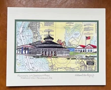 CRESCENT PARK Art Print Riverside East Providence Amusement carousel midway Gift