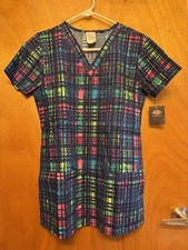 NWT Dickies Colorful Scrub Top Size XS