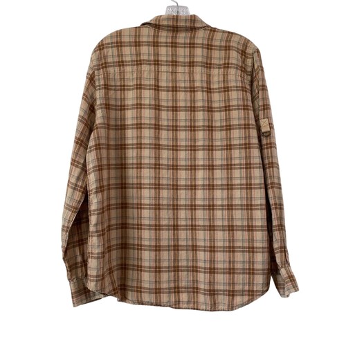 Lauren Ralph Lauren 100% Linen Plaid Button Up Top Women's Size L Outdoor Casual - Picture 9 of 9