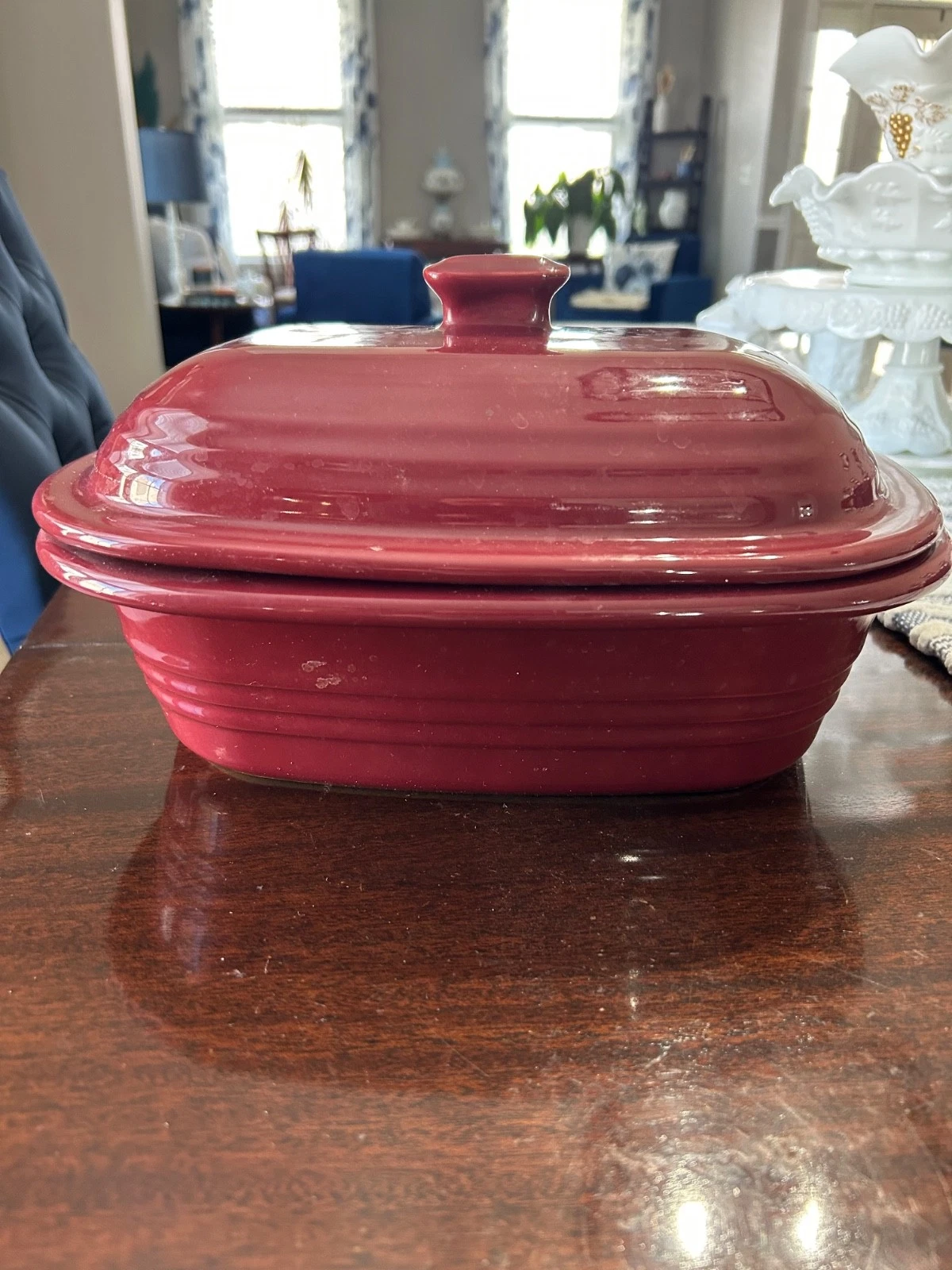 Pampered Chef Cranberry Deep Covered Baker #2093 3 Liter Dutch Oven Roaster