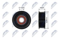 Spannrolle Keilrippenriemen NTY RNK-MZ-018 Kunststoff FüR Ford Maverick Fiesta 5