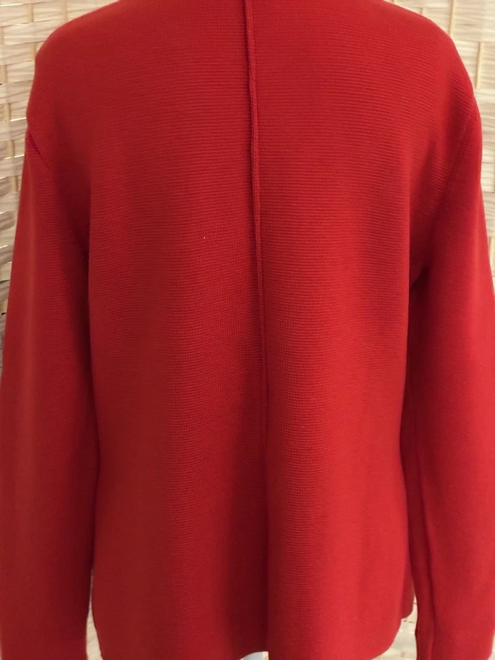 Isacc Mizrahi Red Sweater Jacket Size S - Image 2 of 4