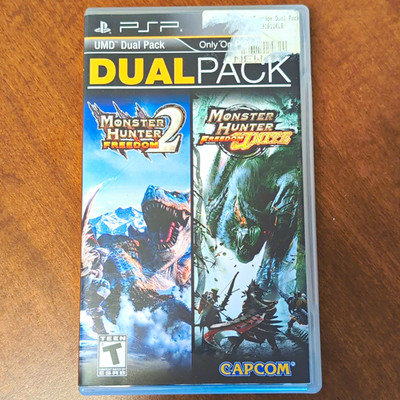 Capcom Monster Hunter Freedom 2 + Unite Dual Pack UMD PSP w/ Manual, MP