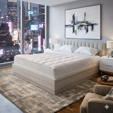 Hotel-Style Plush Mattress Topper King  Queen, Soft Comfort  Spine Support