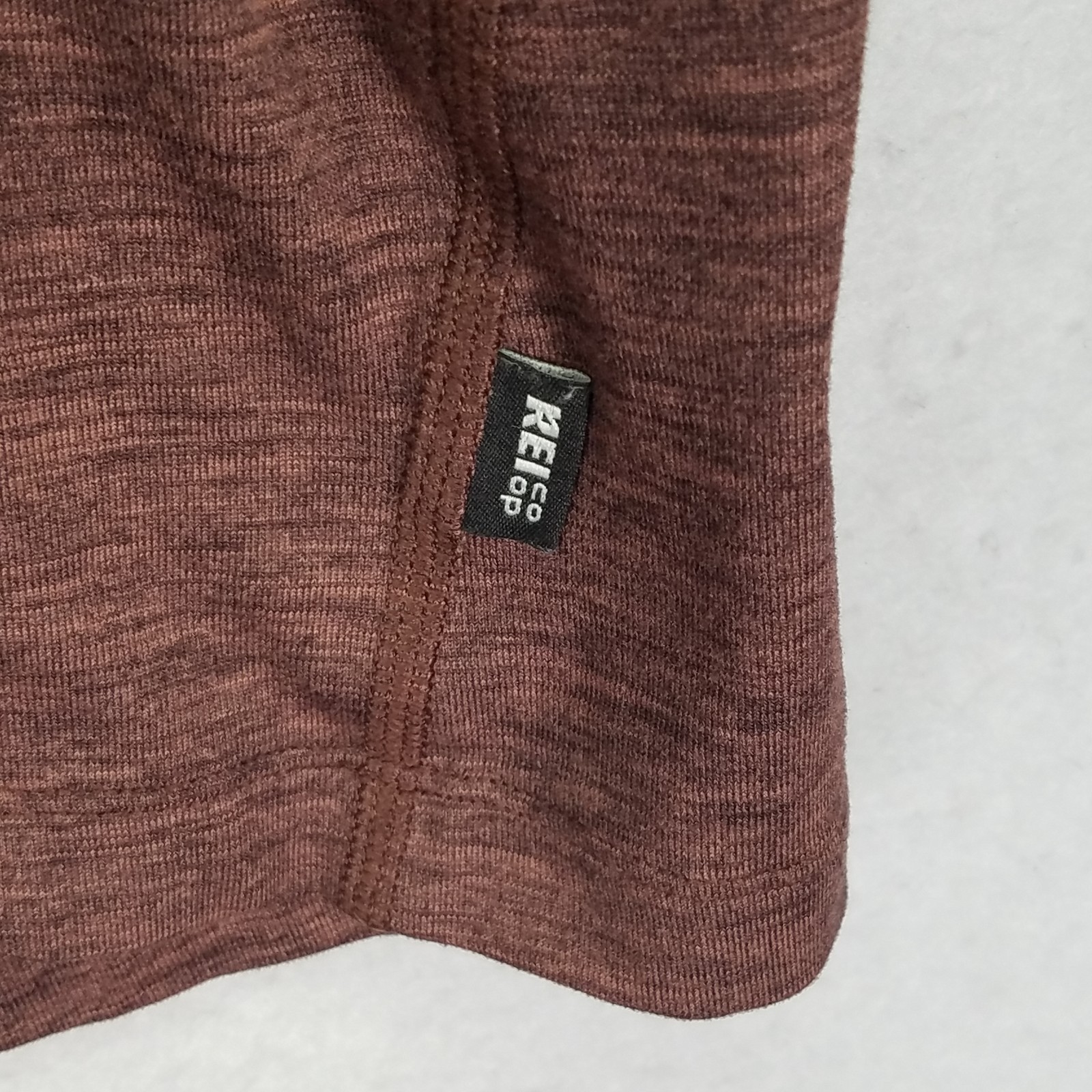 REI Co-op Midweight Base Layer Men's Size L  Rust Pullover Shirt Crew Neck