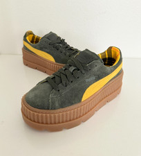 NUEVO PUMA x Fenty Tacos Creeper Gamuza Plataforma Verde Amarillo Brasil Para Mujer 5.5